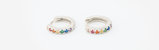 Rainbow Huggie Hoop Earrings