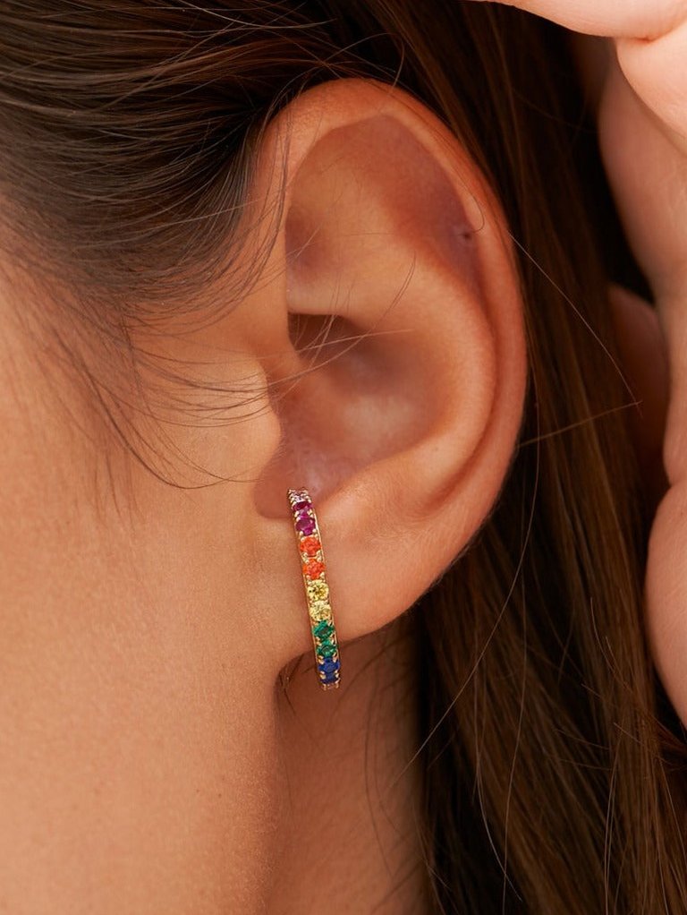 Single Rainbow Ear Cuff