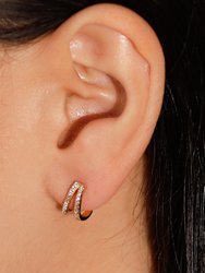 Studded Half Hoop Earrings