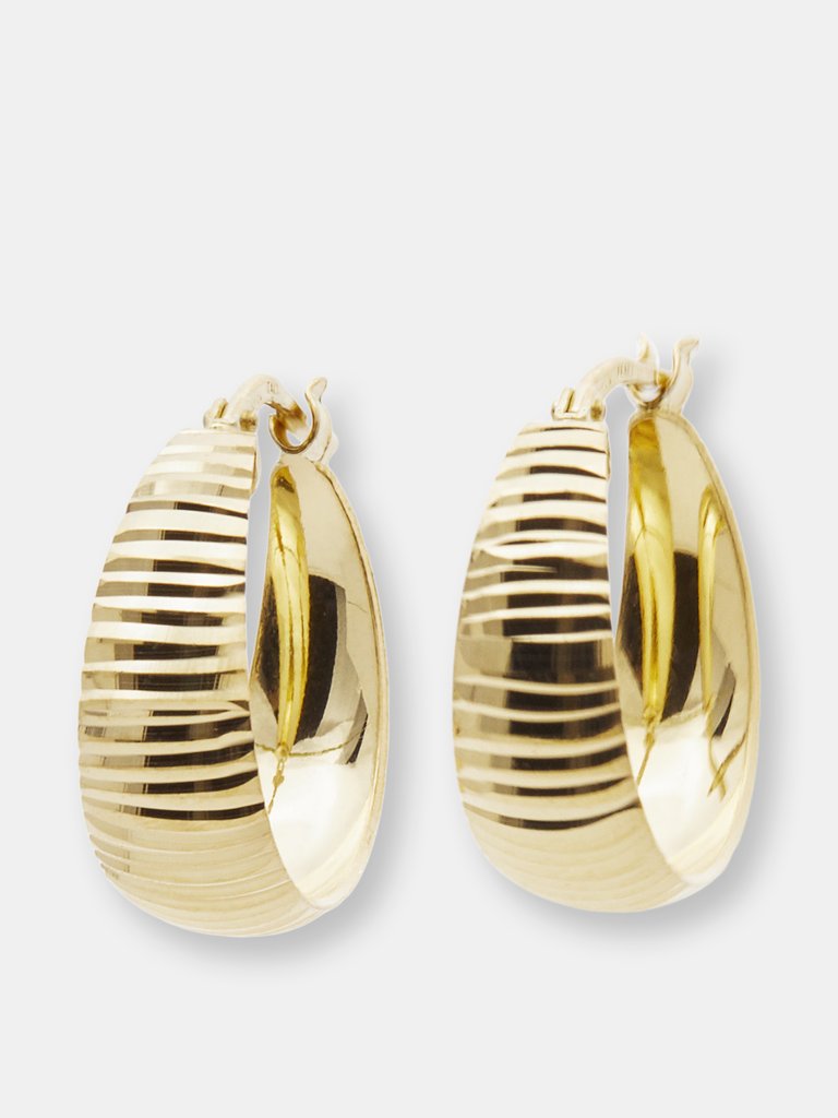 Venetian Hoop Earrings - 18k Gold