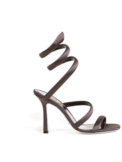 Rene Caovilla Cleopatra Chocolate Satin Sandal 105 product