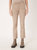 Cropped Bootcut Suede Pants - Taupe