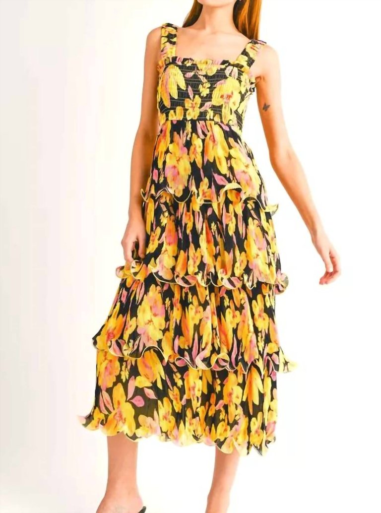 Aurora Blossom Maxi Dress In Multi