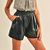 Faux Leather Shorts In Black