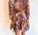 Isla Ruffle Dress In Brown