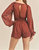 Long Sleeve Romper In Rust