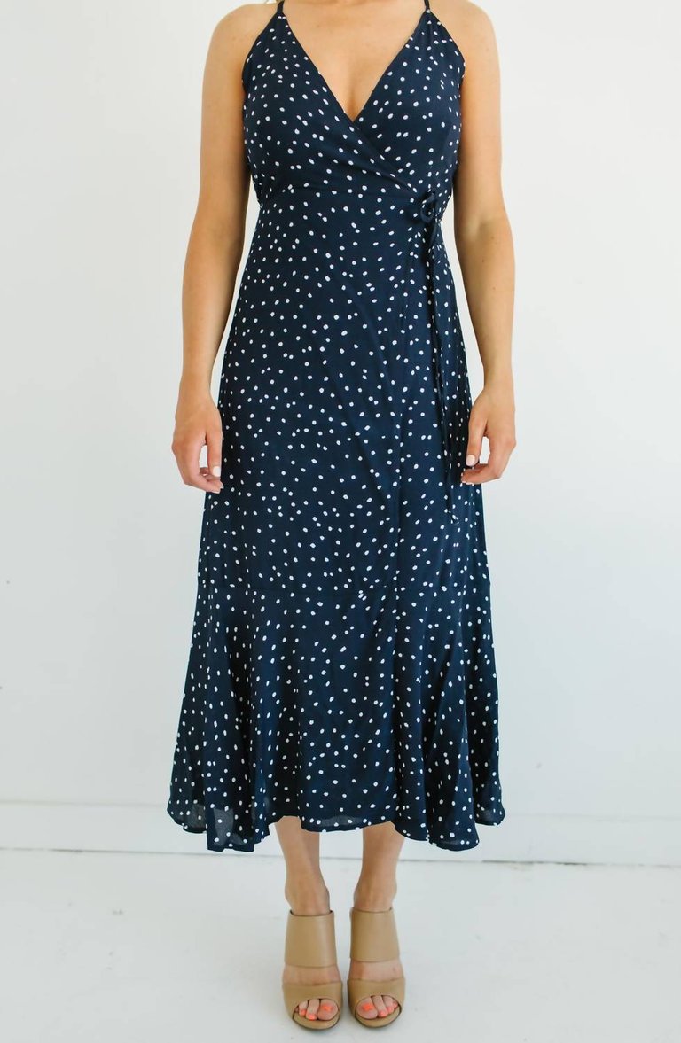 That's A Wrap Maxi Dress In Navy - Navy