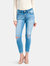 Ripped Slim Cut Cropped Jeans 2127