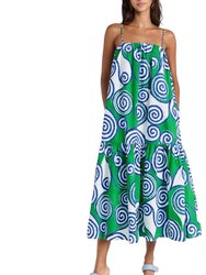 Alby Dress In Lagoon - Lagoon