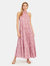 Julia Maxi Halter Dress - Pink Eden