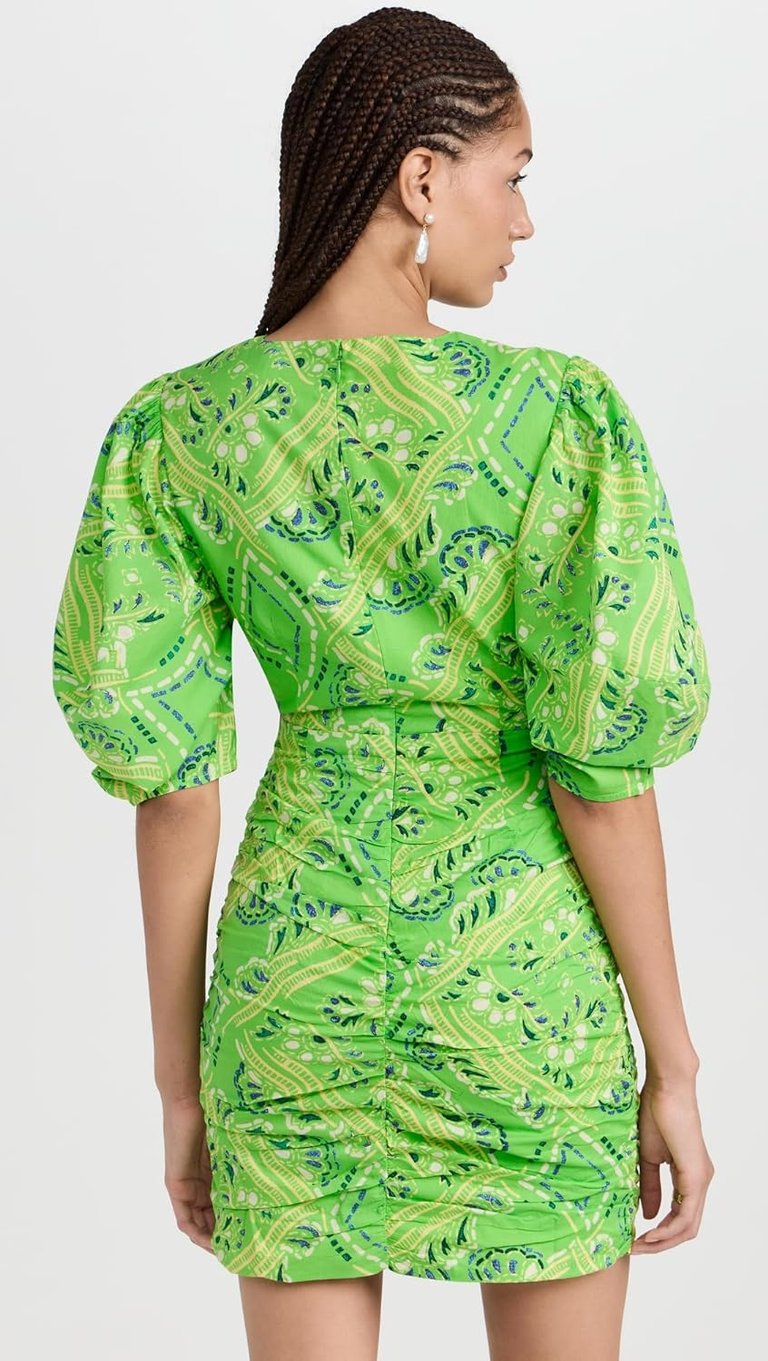 Rhode Women's Isla Dress, Lime Diamond Stitch