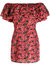 Women Tiered Ruffle Neckline Mini Vivi Dress Flora Splash - Multicolor