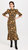 Women's Felix Dress, Baroque Heart, Floral, Puff Sleeves Gold Midi Dress - Multicolor
