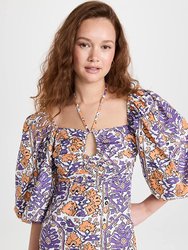 Women's Jeanne Dress - Mango Flora Grande - Purple