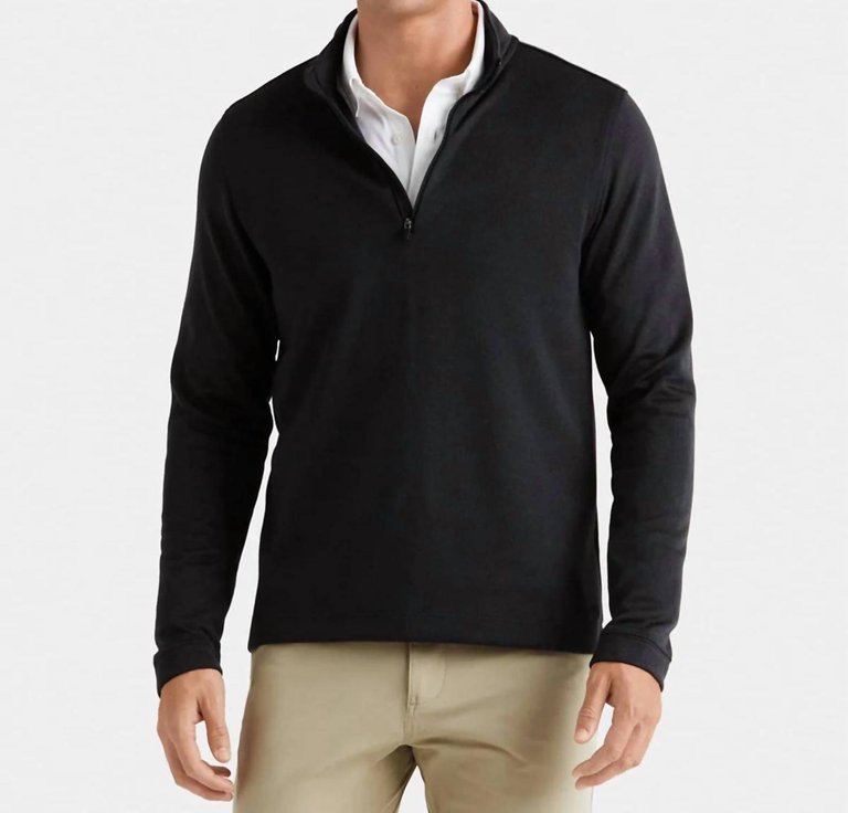 Commuter 1/4 Zip Sweater In Black