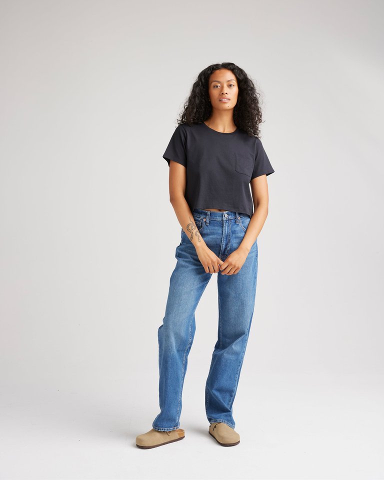 Women's Pima Boxy Crop Tee