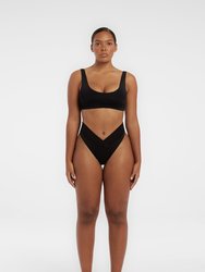 Pico High Waist Bottom-Black - Black