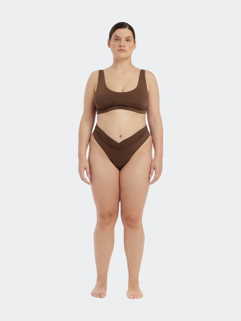 Pico High Waist Bottom-Chocolate - Chocolate