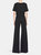 Black Ponte Knit Wide Leg Pant