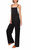 Around Town Wide Leg Cargo Overalls In Black - Black