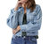 Balloon Sleeve Denim Jacket In Light Wash - Light Wash