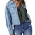 Balloon Sleeve Denim Jacket In Light Wash