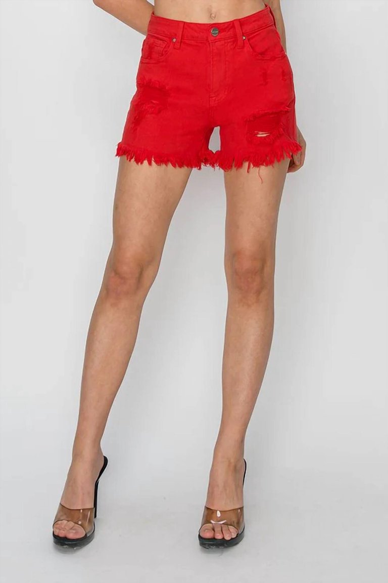 By All Means High Rise Shorts In Fiesta - Fiesta