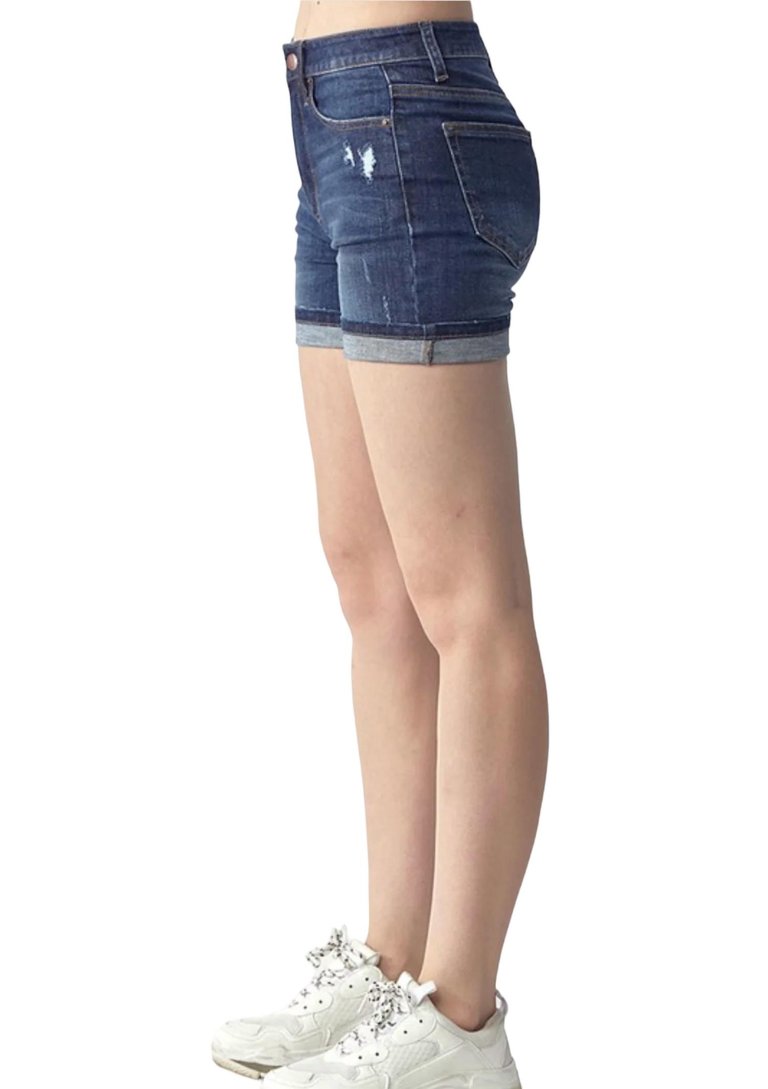 Cuffed Mid-Rise Short - Plus In Dark Wash