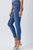 Curvy Yoke Mid Rise Skinny Jean In Dark Blue