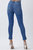 Curvy Yoke Mid Rise Skinny Jean In Dark Blue