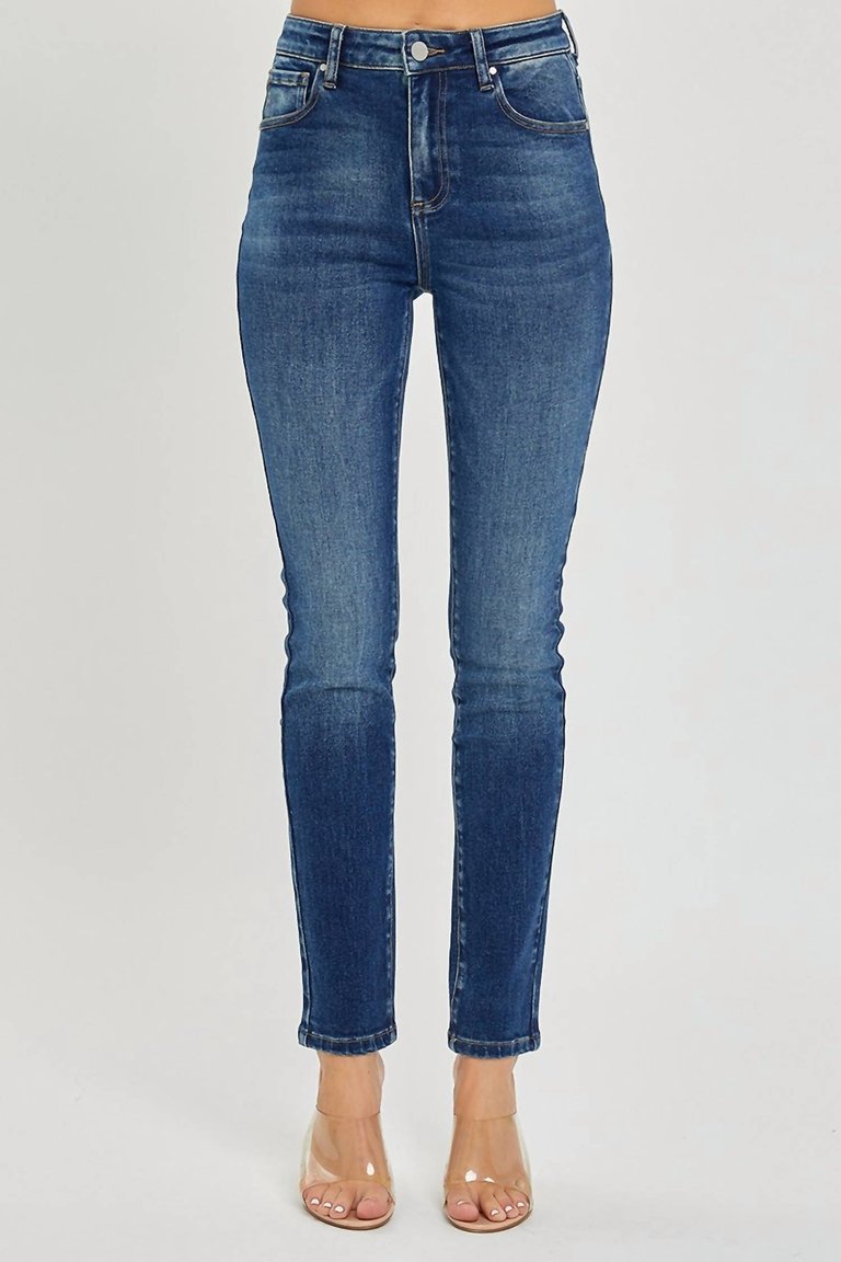 Deliah High Rise Skinny Jeans In Dark Wash - Dark Wash