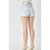 Denim High-Rise Cuffed Crossbody Shorts In Light Acid