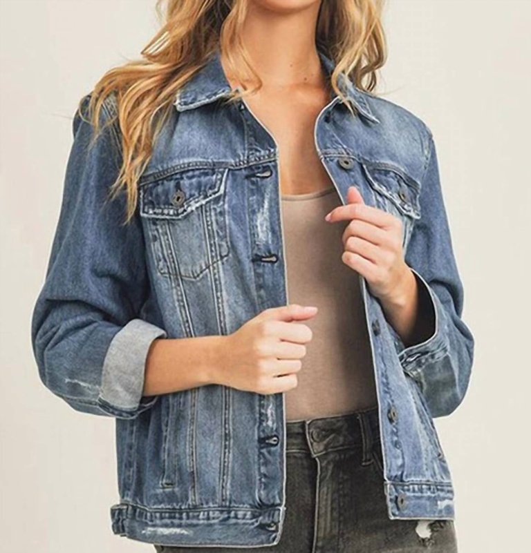 Denim Vintage 90’S Jacket In Blue Wash - Blue Wash