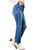 Frayed Ankle Hem Flare Jeans In Medium Wash