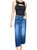 Frayed Long Skirt In Denim - Denim