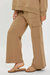 High Rise Cargo Pocket Wide Pants In Mocha