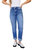 High Rise Cuffed Straight Jeans In Medium Wash - Medium Wash