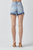 High-Rise Double Hem Distressed Shorts In Light Wash