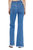 High Rise Front Slit Relaxed Straight Jean In Medium Wash