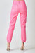 High Rise Jogger Jeans In Pink