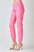 High Rise Jogger Jeans In Pink