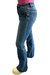 High Rise Raw Cut Flare Jeans In Dark Wash