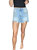 High Rise Rhinestone Shorts In Light Blue - Light Blue