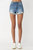 High-Rise Rip Cuffed Hem Shorts In Light Wash - Light Wash