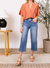 High Rise Wide Leg Jeans In Medium Blue - Medium Blue