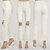 Knee Distressed Straight Leg Hi-Rise Jeans In Cream - Cream