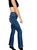 Mid Rise Relaxed Bootcut Jeans In Dark Blue