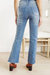 Slim Flare Side Slit Jeans In Medium Wash