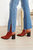 Slim Flare Side Slit Jeans In Medium Wash