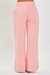 Soft Knit Wide Leg With Slit Lounge Pants In Blush